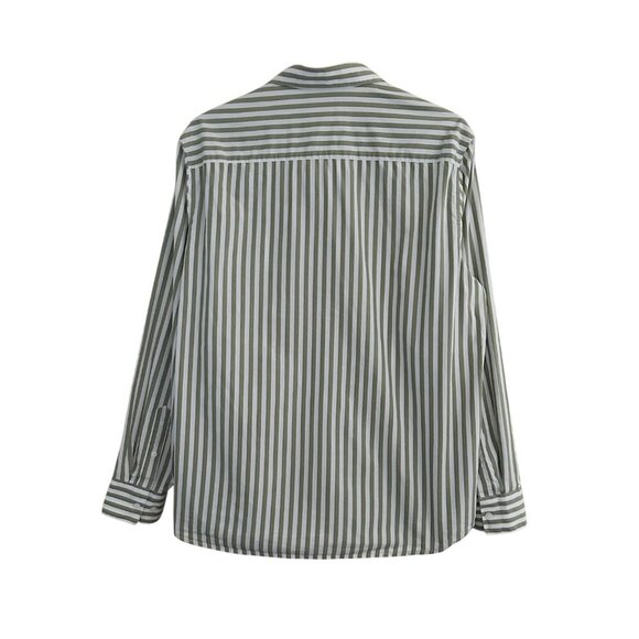 H&M Button Up Striped Poplin Regular Fit Shirt Mens Size Large Classic Modern - Picture 5 of 5
